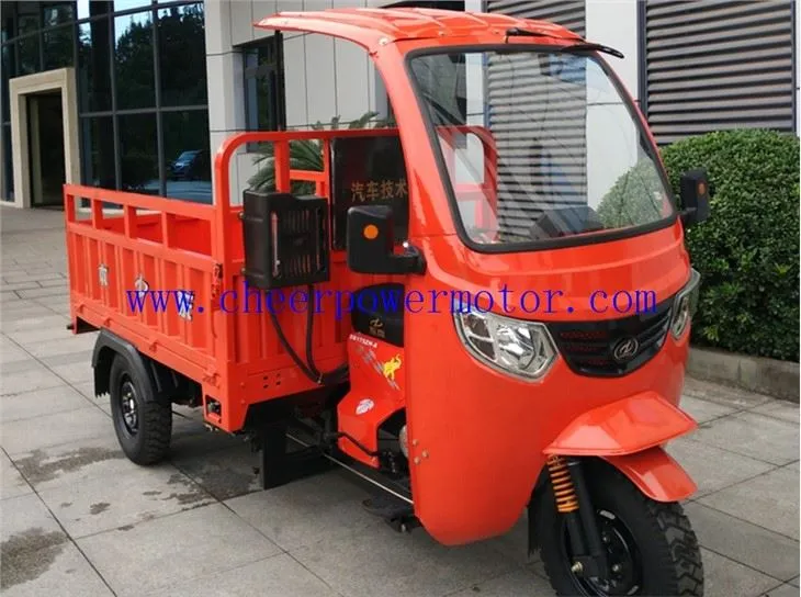 300cc Pem Hauv Ntej Cabin Delivery Cargo Tricycle